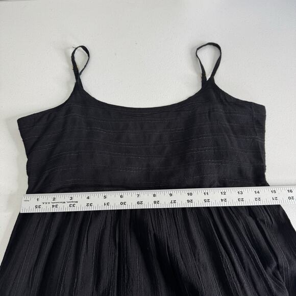 L*SPACE Santorini Maxi Dress Womens Medium Black Tie Back Tiered Sundress Resort - Picture 10 of 12
